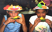 Girls Eating Watermelon